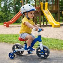 Bicicleta Infantil de Equilíbrio 2 em 1 com Rodinhas Removíveis Azul Brinquedo para Aprendizado Infantil Bicicleta Infantil de Equilíbrio 2 em 1 com Rodinhas Removíveis Azul Brinquedo para Aprendizado Infantil