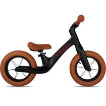 Bicicleta Infantil de Equilíbrio Sem Pedal Colli Balance Pitukinha Preto Fosco Aro 12 Quadro Nylon Rodas Alumínio 2 a 4 anos Masculina Menino