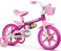 Bicicleta Infantil Feminina Aro 12 Rosa - Flower - Nathor