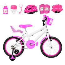 Bicicleta Infantil Feminina Aro 16 Alumínio Colorido + Kit Premium