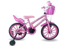 Bicicleta Infantil Feminina Aro 16 Cadeirinha Boneca