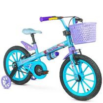 Bicicleta Infantil Feminina Aro 16 Frozen Cestao Rodinha 02