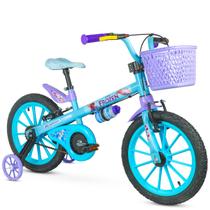 Bicicleta Infantil Feminina Aro 16 Frozen Cestão Rodinha