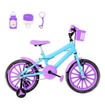 Bicicleta Infantil Feminina Aro 16 Nylon + Kit Passeio + Cestinha