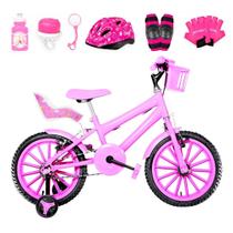 Bicicleta Infantil Feminina Aro 16 Nylon + Kit Premium