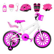 Bicicleta Infantil Feminina Aro 16 Nylon + Kit Premium