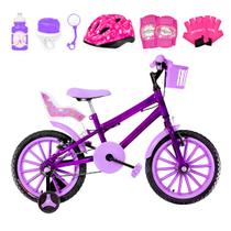 Bicicleta Infantil Feminina Aro 16 Nylon + Kit Premium - FlexBikes