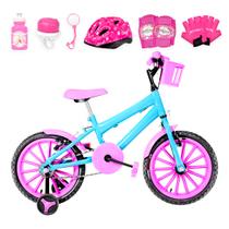 Bicicleta Infantil Feminina Aro 16 Nylon + Kit Proteção