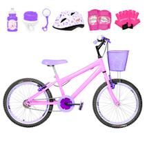 Bicicleta Infantil Feminina Aro 20 Aero + Kit Proteção