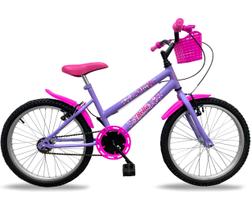 Bicicleta infantil feminina aro 20 natural comum lilas