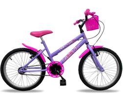 Bicicleta infantil feminina aro 20 natural comum lilas Bicicleta infantil feminina aro 20 natural comum lilas