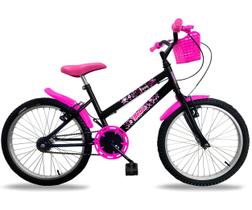 Bicicleta infantil feminina aro 20 natural comum preta