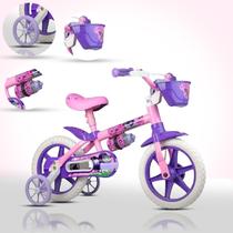 Bicicleta infantil Feminina Cat Aro 12 NATHOR rodinhas