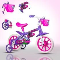 Bicicleta infantil Feminina Violet Aro 12 NATHOR - Rodinhas