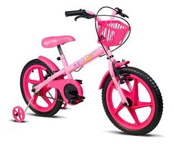 Bicicleta Infantil Fofys Aro 16 Rosa e Fúcsia Verden