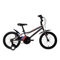 Bicicleta Infantil Groove Ragga aro 16 Grafite/Azul/Vermelho