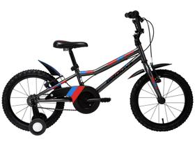 Bicicleta Infantil Groove Ragga aro 16 Grafite/Azul/Vermelho