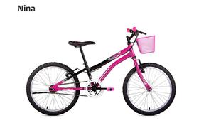 Bicicleta infantil houston nina ARO-20 rosa fosco c/cesta (NN201R)