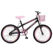 Bicicleta Infantil Jully Aro 20 Com Cesta Preto Fosca Colli