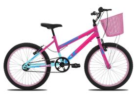 Bicicleta Infantil KOG Feminina Aro 20 Colorida com Cestinha