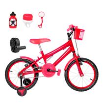 Bicicleta Infantil Masculina Aro 16 Alumínio Colorido + Kit Passeio e Acelerador
