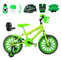 Bicicleta Infantil Masculina Aro 16 Nylon + Kit Premium