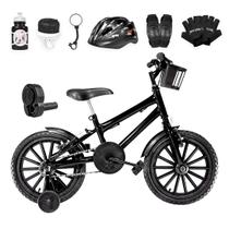 Bicicleta Infantil Masculina Aro 16 Nylon + Kit Premium