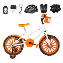 Bicicleta Infantil Masculina Aro 16 Nylon + Kit Proteção