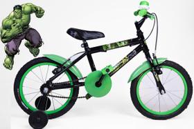 Bicicleta Infantil Masculina Aro 16 - Verde/Preto - Personagem
