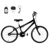 Bicicleta Infantil Masculina Aro 20 Alumínio Natural + Kit Passeio