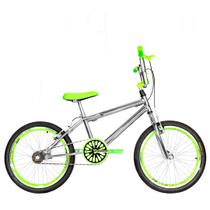 Bicicleta Infantil Masculina Aro 20 Cross Cromada + Descanso Lateral