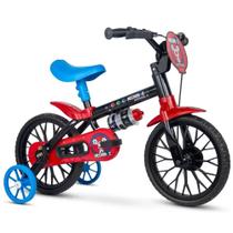 Bicicleta Infantil Masculina Preto Vermelho Aro 12 Mechanic Cairu