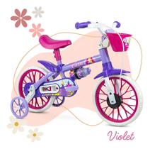 Bicicleta Infantil Menina Aro 12 Violet - Nathor - Pink Bicicleta Infantil Menina Aro 12 Violet - Nathor - Pink