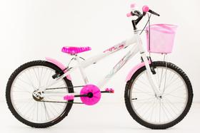 Bicicleta Infantil Menina Aro 20 com acessórios