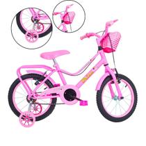 Bicicleta Infantil Menina Brisa Aro 16 C/ Rodinhas - Monark