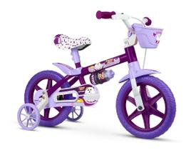 Bicicleta Infantil menina Roxa Aro 12 Puppy Bike - Nathor