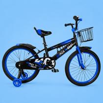 Bicicleta Infantil Menina Turbo Aro 16 LED Rodinha LED Freio VBrake Cestinha Paralama Sport Quadro Turbo
