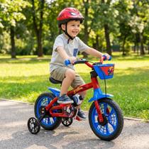 Bicicleta Infantil Menino Aro 12 Homem Aranha 3 a 5 anos Spider Man Nathor