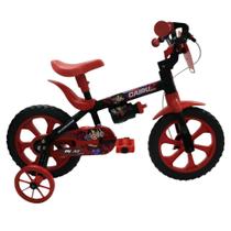 Bicicleta Infantil Menino Aro 12 Play Kids Pto/Vrm C Rodinha - Cairu Bicicleta Infantil Menino Aro 12 Play Kids Pto/Vrm C Rodinha - Cairu