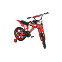 Bicicleta Infantil Moto Cross Aro 16 Unitoys Monovelocidade Vermelha