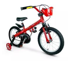 Bicicleta Infantil Nathor Aro 16 Bella Vermelha Feminina