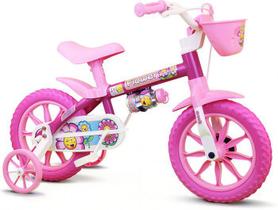 Bicicleta infantil Nathor Flower aro 12 freio tambor cor rosa