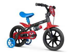 Bicicleta Infantil Nathor Mechanic Aro 12 Freio Tambor Cor Preto/vermelho