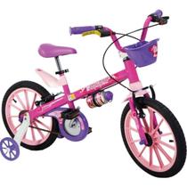 Bicicleta Infantil Nathor Top Girls Aro 16 Rosa Com Rodinhas