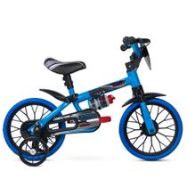 Bicicleta Infantil Nathor Veloz Aro 12 Azul Com Rodinhas