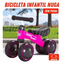 Bicicleta Infantil Nuga Sem Pedal 4 Rodas - Rosa Bicicleta Infantil Nuga Sem Pedal 4 Rodas - Rosa