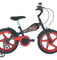 Bicicleta Infantil Para Meninos Shadow Sonic Aro 16 Com Rodinhas Vermelho Com Preto Verden