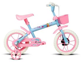 Bicicleta Infantil Paty Rosa E Azul Aro 12 - Verden Bikes