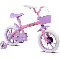 Bicicleta Infantil Paty Rosa e Lilás - Aro 12 - Nathor