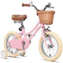 Bicicleta Infantil Petimini 14" Rosa Retrô com Cesta e Rodinhas de Apoio Bicicleta Infantil Petimini 14" Rosa Retrô com Cesta e Rodinhas de Apoio